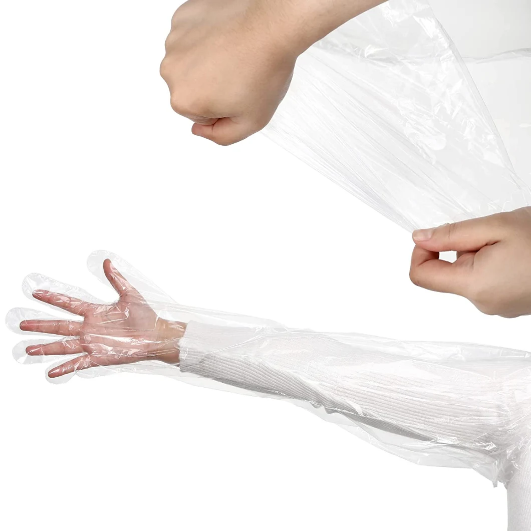 Rectal/CPE/LDPE/EVA/Polyethylene/Disposable PE Veterinary Gloves with Shoulder Length Full Arm Long Sleeve for Animal Artificial Insemination Gloves