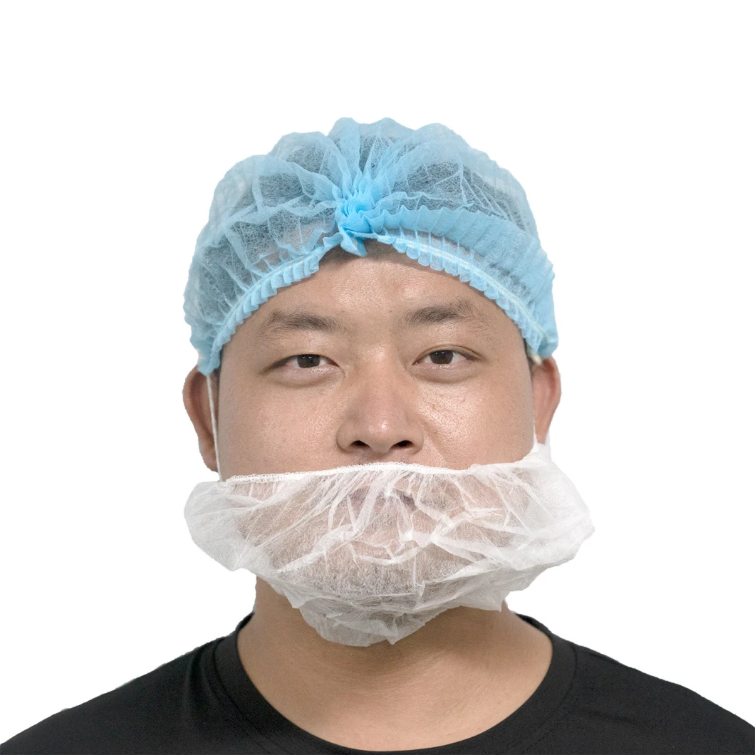 White Polyprolene 21&quot; Disposable Beard Cover