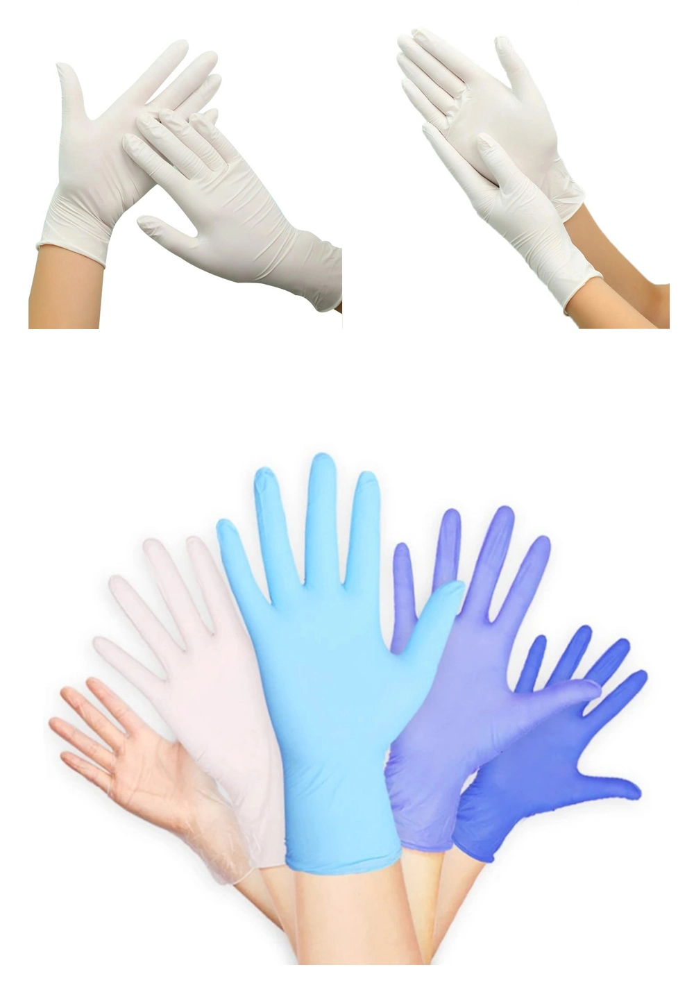 FDA 510K En455 ASTM Protective Surgical/Medical/Exam Safety Work Gloves Wholesale Food Grade Non-Medical Disposable Vinyl/Latex/Nitrile Examination Gloves