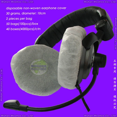 Protective Sanitary Plastic/PE Ear/Head-Set/Microphone/Headphone/Micro-Phone/Mic/Ear-Piece/Mike/Head-Phone/SMS/Disposable PP Nonwoven Beard Cover/Headset Cover