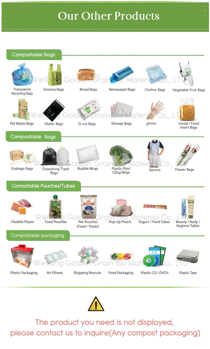 100%Biodegradable Compostable Apron, Disposable Pbat PLA Cornstarch Plastic Apron