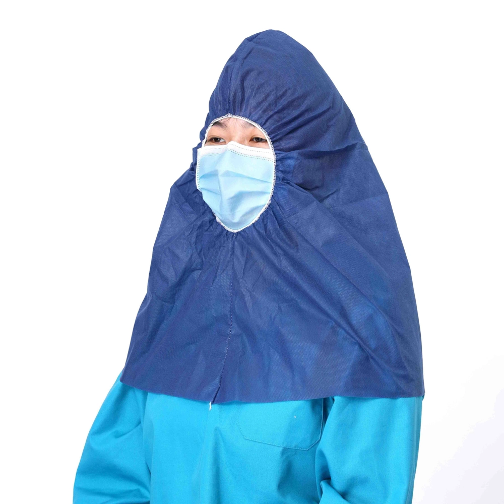 Disposable Hairnet - Astronaut with Beard Cover Balaclava Style Hood Blue