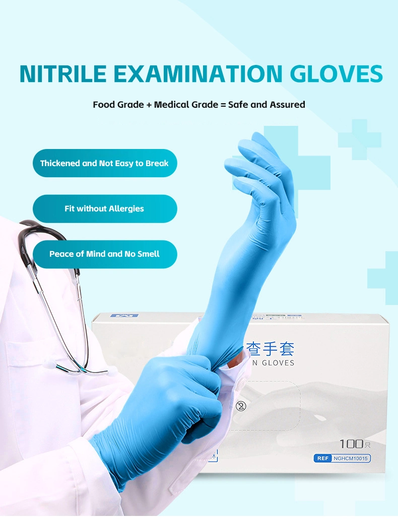 Examination Disposable Nitrile Gloves Powder Free Examination Nitrile Gloves Medic Manufacturer