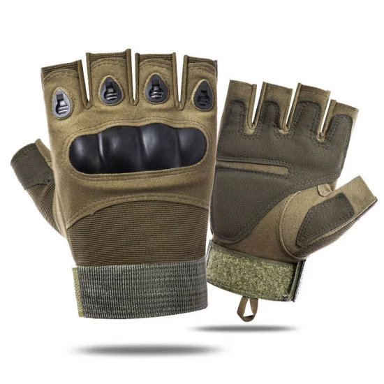 Factory Wholesale Outdoor Hard Knuckle Sports Half Finger Workout Training Tactical Gloves